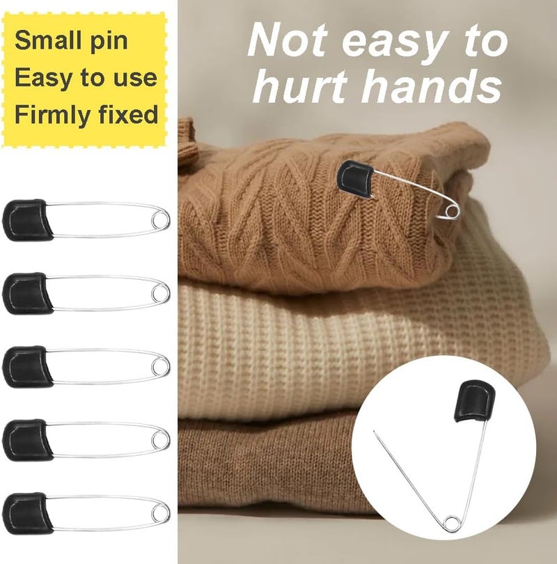 Yosawa 50Pcs 2.2" Plastic Head Safety Nappy Pins(Black) - Image 4